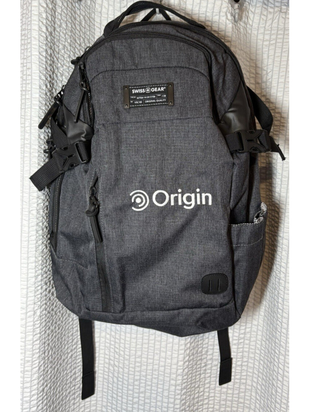 SwissGear Hybrid Travel Laptop Backpack, Heather Grey, 18-Inch